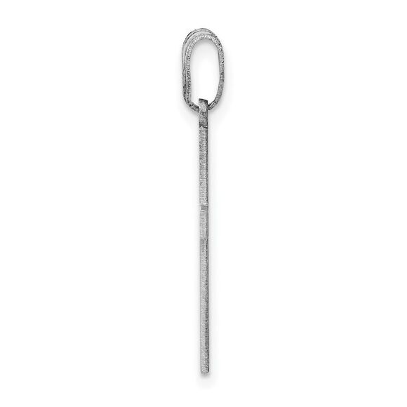 Kazi Luxury 14k White Gold Polished Cross Pendant